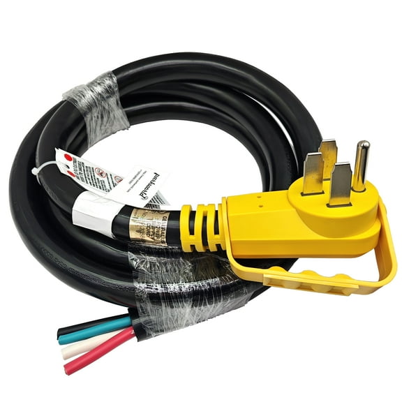 Parkworld 68116 RV/EV 50A Male Replacement 14-50P Power Cord, NEMA 14-50 Plug (10FT)