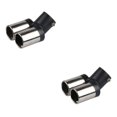 thumbnail image 1 of sweethay Punta de silenciador de escape de coche universal Silenciador de tubo de cola automático Accesorios de interior de accesorios Curva/Negro 2piezas, 1 of 6