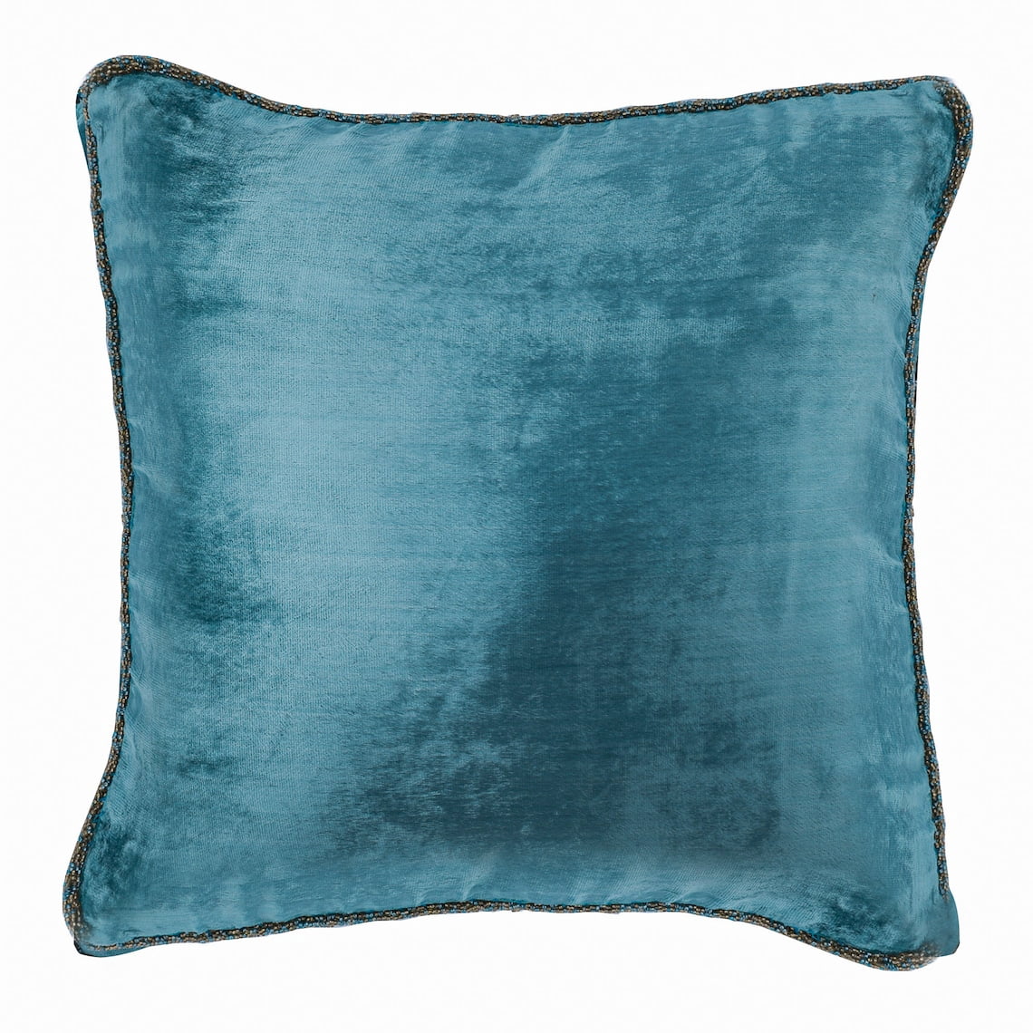 Pillow Cover, Teal Blue Euro Pillow Shams 26x26 inch (65x65 cm), Velvet Euro Sham Covers, Solid Color, Contemporary Euro Size Pillow Covers - Blue Shimmer