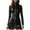 Black, variant on Enjoytime Long Sleeve Dress for Women Solid Color Slim Bodycon Zip Up Mini Dress Fashion Evening Party Dresses
