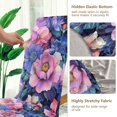 thumbnail image 5 of Yayeee 2 Pack Dining Chair Covers Stretch Parson Chairs Slipcovers Seat Protector, Colorful Art Flowers, 5 of 6