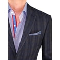 thumbnail image 3 of Mens Side Vent 2-piece Navy Windowpane Linen Modern Fit, 3 of 6