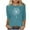 Light Blue, variant on BangWanChi 3/4 Length Sleeve Womens Tops Women's Fashion Tees Casual Crewneck 3/4 Sleeve Loose T Shirt Ladies Tops Blouses Shirts