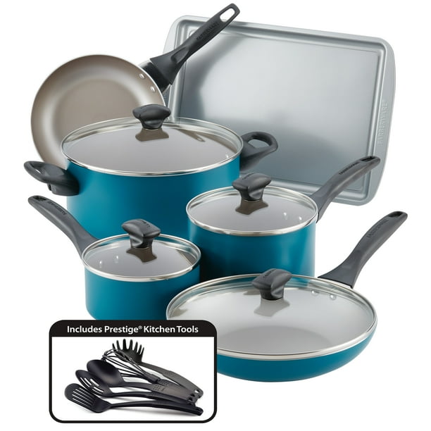 Farberware 15Piece Dishwasher Safe Nonstick Pots and Pans/Cookware Set