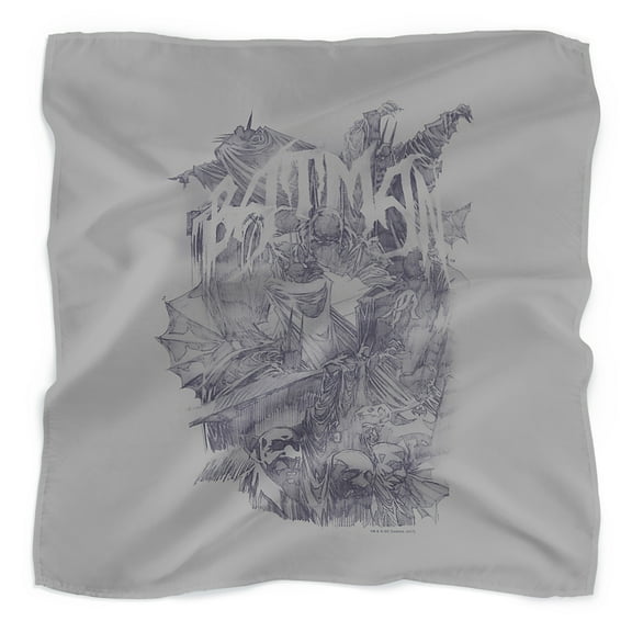 Batman Pencil Bat Collage Bandana (21 in x 21 in)