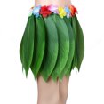 thumbnail image 2 of KAKOWELY Falda de baile hawaiana de hierba para adultos, 4 piezas, con guirnalda para fiesta luau en la playa (2 guirnaldas verdes + 2 faldas de hierba verde), 2 of 4