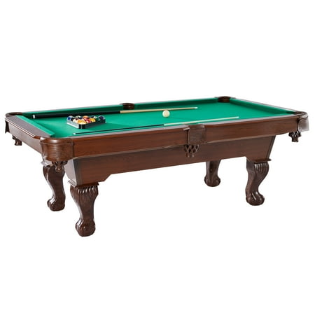 Barrington Glenview 90'' Pool Table, Includes billiard balls, 2 cue sticks, a triangle rack, 2 chalk and a brush, Brown/Green