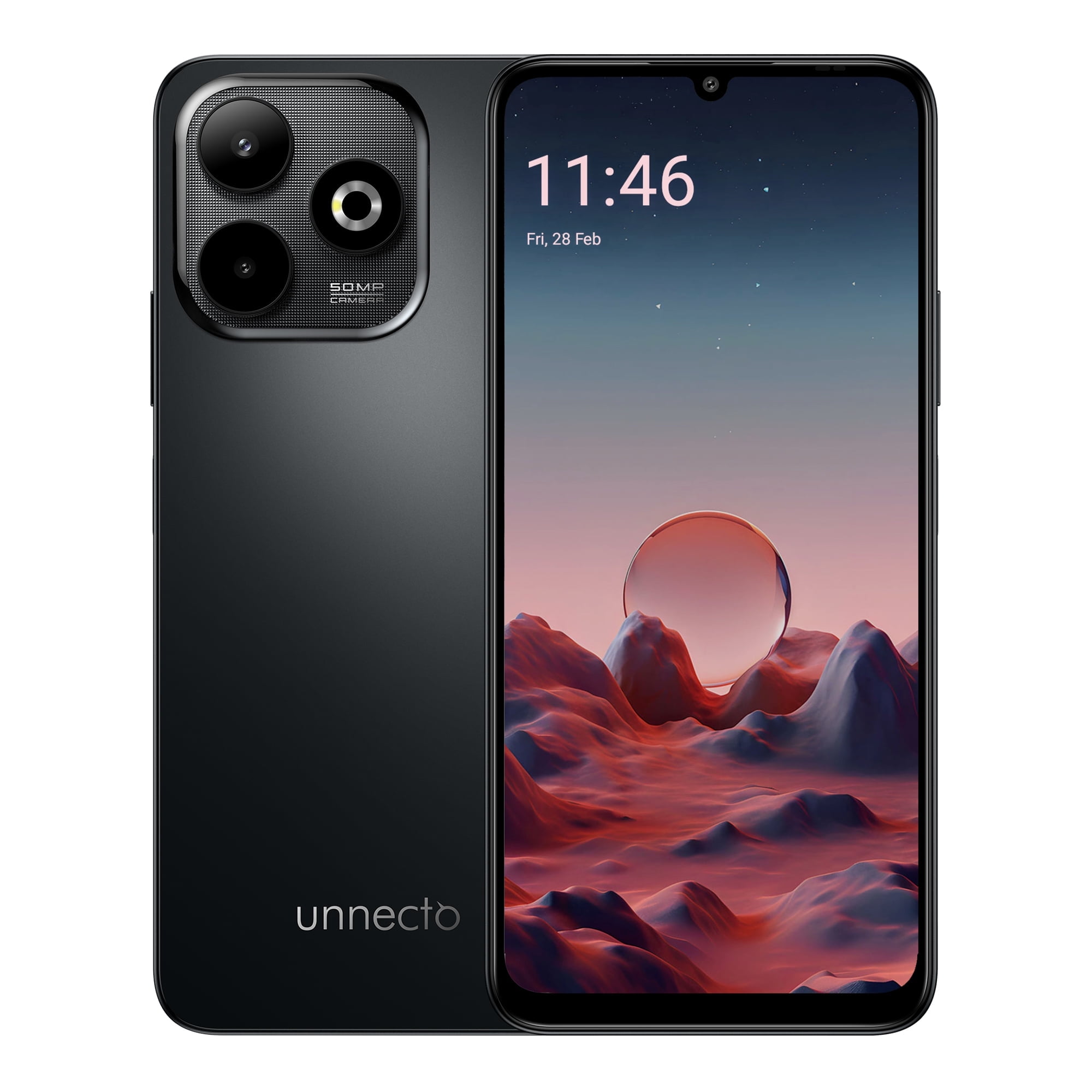 Bolt 5G | Dual SIM | Unlocked Smartphone |IP64 | Android 15 | 2 Day Battery | 6.75” HD+ 120Hz Display | 4GB+8GB VRAM | 128GB Storage | 50MP Dual Camera | Fingerprint | Black
