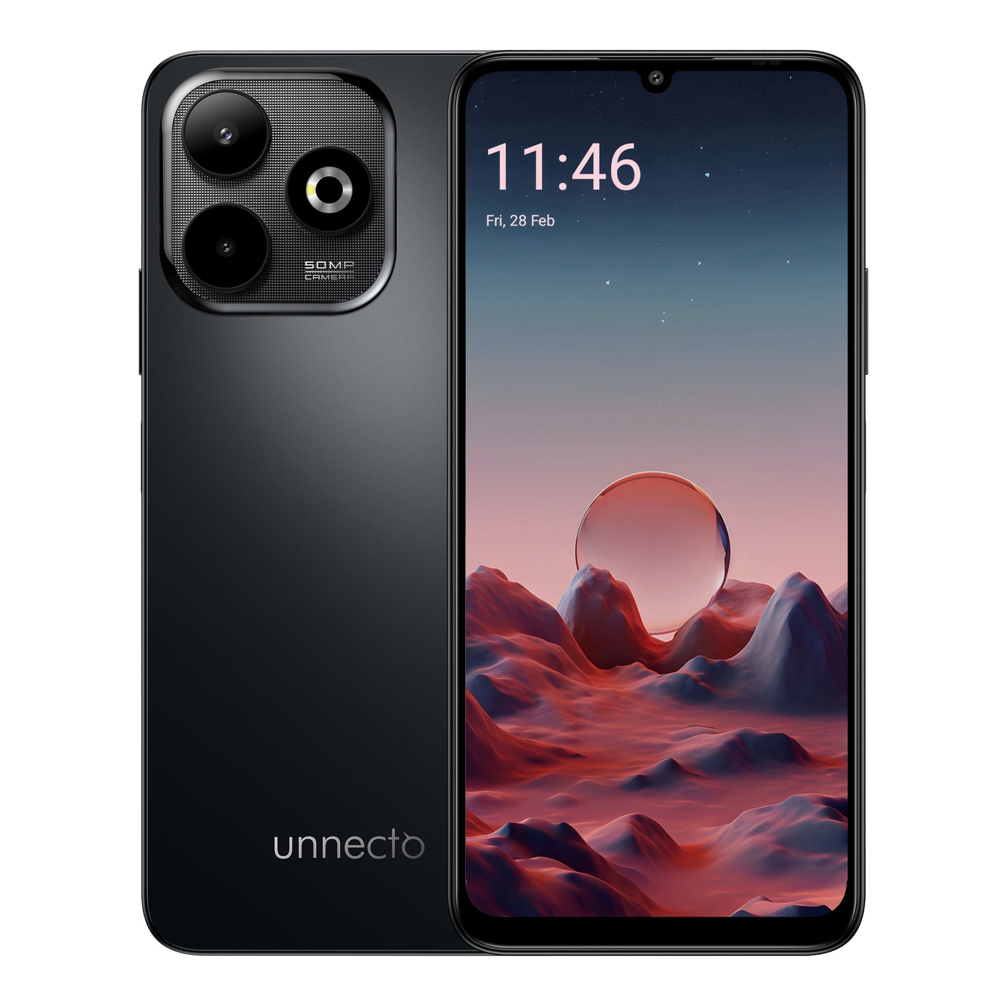 Bolt 5G | Dual SIM | Unlocked Smartphone |IP64 | Android 15 | 2 Day Battery | 6.75” HD+ 120Hz Display | 4GB+8GB VRAM | 128GB Storage | 50MP Dual Camera | Fingerprint | Black