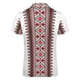 thumbnail image 5 of Ukrainian Vyshyvanka Embroidery Men Zipper T-shirt Summer Casual Short Sleeve T-shirt Top, 5 of 7