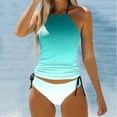 thumbnail image 2 of Gibobby Women Tankini Swimsuits with Shorts - Two Piece Tummy Control Bathing Suits Top with Two Pockets Bottom(Green,L), 2 of 4