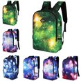 thumbnail image 2 of School Bag Fashion Starry Sky Pattern Travel Backpack with USB Charging Port, 2 of 10