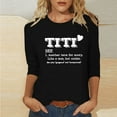 thumbnail image 2 of Dovford Women T Shirt TITI Like A Mom But Cooler Funny Short Sleeve Crew Neck Graphic Top T-Shirt Aunt Auntie Casual Tees Blouse Gift, 2 of 5