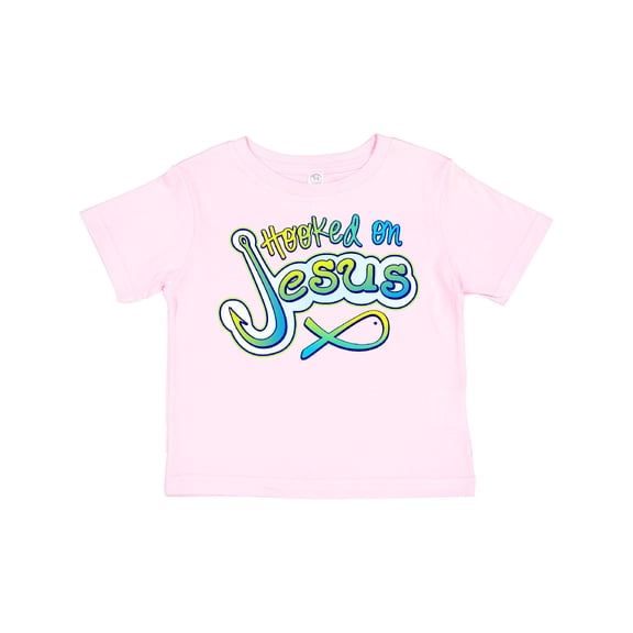Inktastic Hooked on Jesus Christian Boys or Girls Toddler T-Shirt