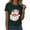 Dark Green, variant on Santa Face Printed Retro Christmas Xmas Holiday T-Shirt for Women (Wine, XXL)