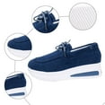 thumbnail image 6 of Women's Platform Wedge Walking Shoes Spring Fall Comfortable Suede Lace up Chunky Fashion Sneakers Loafers, 6 of 8