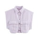 thumbnail image 4 of Camiseta sin mangas de doble capa con cuello cuadrado para mujer: camisola ajustada, camiseta básica de poliéster para combinar en capas., 4 of 4