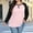Pink, variant on Tdoqot Womens Color Block Plus Size T Shirts- Loose Fit Casual Long Sleeve Crewneck Fall Tops Dark Gray Size S-5XL