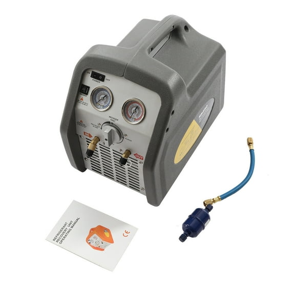 Miumaeov Refrigerant Recovery Machine 3/4HP Dual Cylinder HVAC Recycling Tool 60Hz 110V