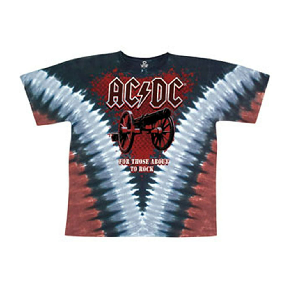 ACDC - AC/DC Men's Cannon V Dye Tie Dye T-shirt Multi - Walmart.com ...