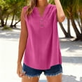 thumbnail image 2 of UAMVSH Womens Cotton Linen Tank Tops V Neck Sleeveless T Shirt Lightweight Casual Loose Fit Blouses Summer Outfits S-XXXL, 2 of 7