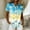 Sky Blue, variant on Hawaiian Shirt for Women Tropic Print Short Sleeve Casual Button Down Shirts Beach Aloha Tops