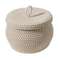 thumbnail image 2 of Cesta de almacenamiento de cuerda de algodón, contenedor de caja tejida, cesta vacía para huevos con tapa para artículos diversos, sala de estar,, 2 of 9