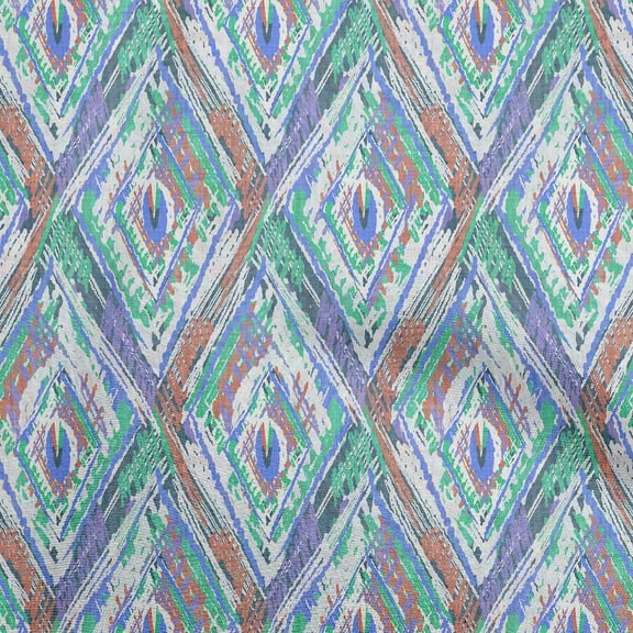 oneOone Velvet Sea Green Fabric Abstract Dress Material Fabric Print Fabric By The Yard 58 Inch Wide