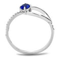 thumbnail image 3 of Luxe Jewelry Designs Women's Stainless Steel Engagement Ring with Cubic Zirconia London Blue - Size, 3 of 4