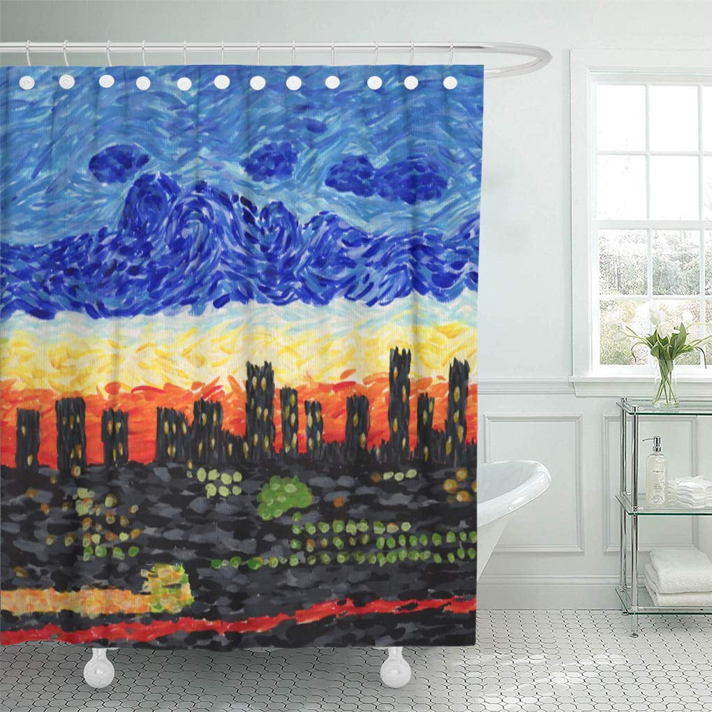 Yusdecor Colorado Denver Co Skyline Painting Bathroom Decor Bath Shower Curtain 60x72 Inch Walmart Canada