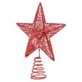 thumbnail image 2 of Decoration for Christmas Tree 1Pc Exquisite Iron Art Ornament Beautiful Tree Star for Christmas (Red), 2 of 6