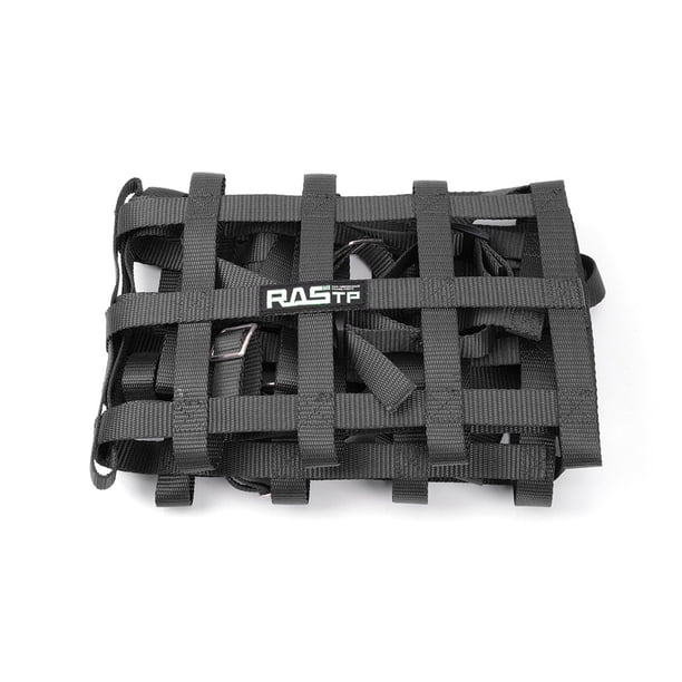 Scienceny Red de nailon para ventana de coche de carreras de 23,6 x 23,6 , Kit de montaje Universal, estilo de cinta, mejora de piezas de Ventana automotriz