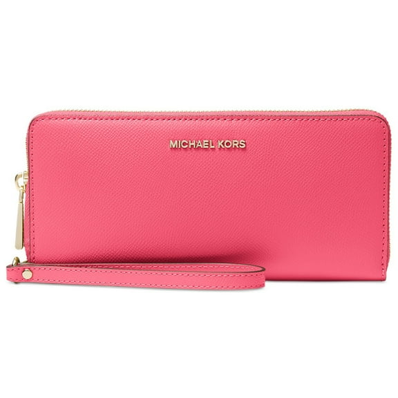 Michael Kors Women's Jet Set Travel Large Zip Around Continental Wallet (Rubin Red)