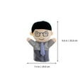 thumbnail image 2 of 4pcs Family Members Puppets Stuffed Human Puppets Cartoon Family Hand Doll, 2 of 2
