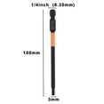 thumbnail image 6 of Magnetic Hexagon Screwdriver Bit for Power Drill 1/4 Inch Shank 100mm Length, 6 of 7
