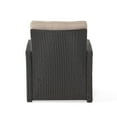 thumbnail image 4 of Luton Wicker Outdoor Club Chair with Cushions, Dark Brown and Beige, 4 of 8