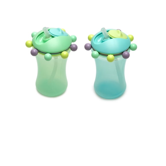 melii Abacus Toy Sippy Cup for Babies & Toddlers 2 pack - Mint & Blue