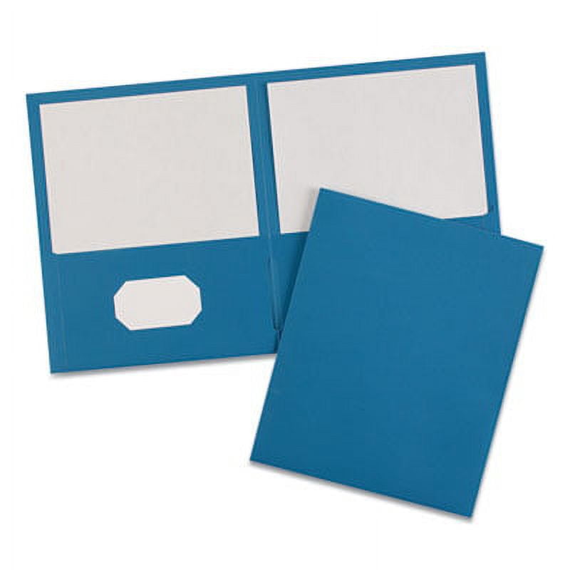 Avery&reg;, AVE47986CT, Two-Pocket Folders, 125 / Carton, Light Blue