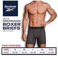 thumbnail image 3 of Reebok® Men's Speedwick Performance Training Boxer Briefs 4 Pack Size XL, 3 of 5