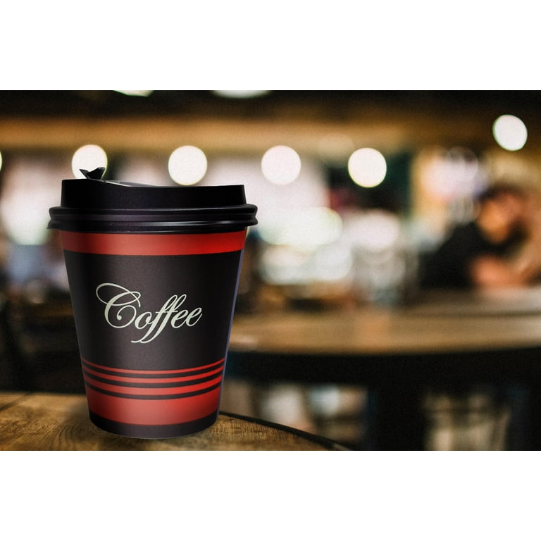 EcoQuality 25 Pack - 20 oz Disposable White Paper Coffee Cups with Black  Dome Lids and Protective Co…See more EcoQuality 25 Pack - 20 oz Disposable