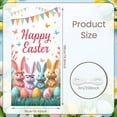 thumbnail image 2 of Colorful Eggs Happy Easter Banner Easter Bunny Easter Display Floral Decor Arch Design Easter Bunny Backdrop for Easter Party Family Gathering Holiday Decoration, 2 of 4