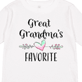 thumbnail image 4 of Inktastic Great Grandmas Favorite- Heart Great Grandchild Boys or Girls Long Sleeve Toddler T-Shirt, 4 of 5