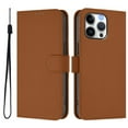 thumbnail image 2 of Wallet Case Compatible for iPhone 11 Pro, PU Leather Magnetic Closure Protective Flip Folio Case with 3 Card Holder and Wrist Strap Cover Women Men,Brown,For iPhone 11 Pro, 2 of 7