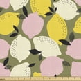 thumbnail image 1 of Lemon Fabric by the Yard Upholstery, Citrus Fruit Simplistic Composition Winter Season Harvest Pattern, Decorative Fabric for DIY and Home Accents, 10 Yards, Yellow Pale Pink by Ambesonne, 1 of 4