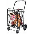 thumbnail image 5 of atHOME Extra Large Foldable Shopping Cart Durable, Lightweight, Black, 5 of 9