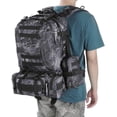 thumbnail image 6 of 55L 4 in 1 Backpack for Camping Hiking Trekking Hunting Bug Out Bag Outdoor Backpack (Black Python Camo), 6 of 7