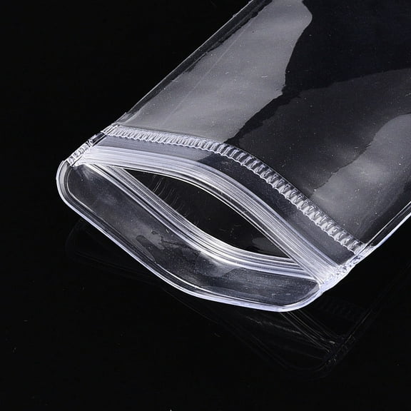 100 pc Transparent Plastic Zip Lock Bags Self Seal Bags Rectangle Clear 7x5x0.15cm