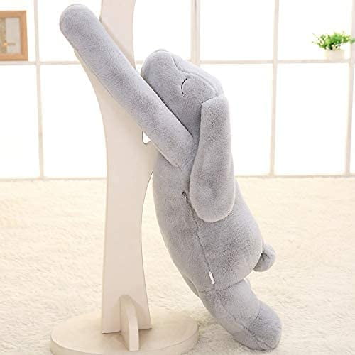 90-110cm Cute Giant Animal Cartoon Big Ears Rabbit Plush Toy Rabbit Plush Pillow Home Decoration Gift for Girls 110cm Gray (Color : Gray, Size : 110cm)