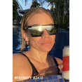 thumbnail image 4 of FEISEDY Oversized Shield Sunglasses, Rimless, Unisex, UV400, Black, 4 of 5