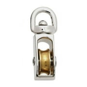 National Hardware N243-568 3201BC Swivel Single Pulley in Nickel